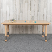 Flash Furniture YU-YCY-060-RECT-TBL-NAT-GG 23.625